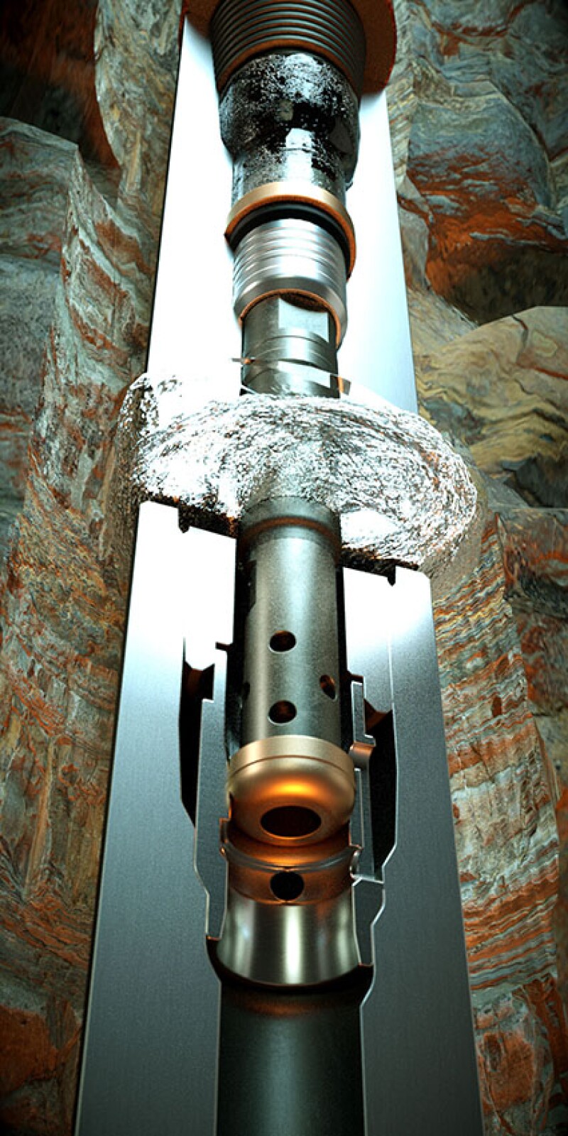 Fig. 3—The operator deployed the 2.405-in.-outer-diameter HyPR Holesaver with the fishing dart to sever the string.