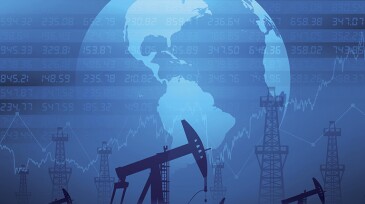 Oil derricks and financial data