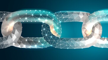 Chain. Blockchain. Low poly