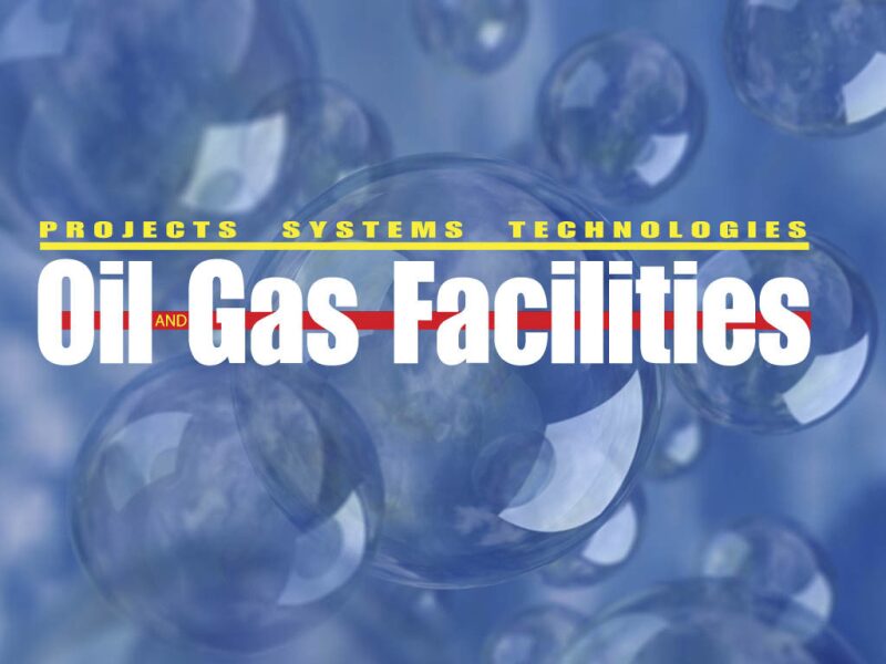 Oil and Gas Facilities logo on abstract background
