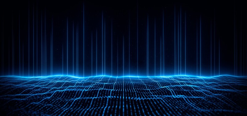 Virtual Data Fields Abstract Cyberspace Technology Background