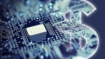 Dollar Sign with Computer Circuit Board