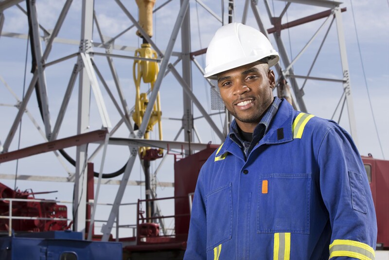 Oil Worker at a Rig