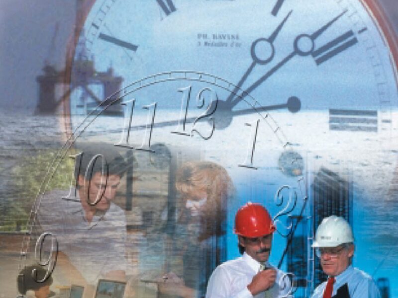 Clock with business people