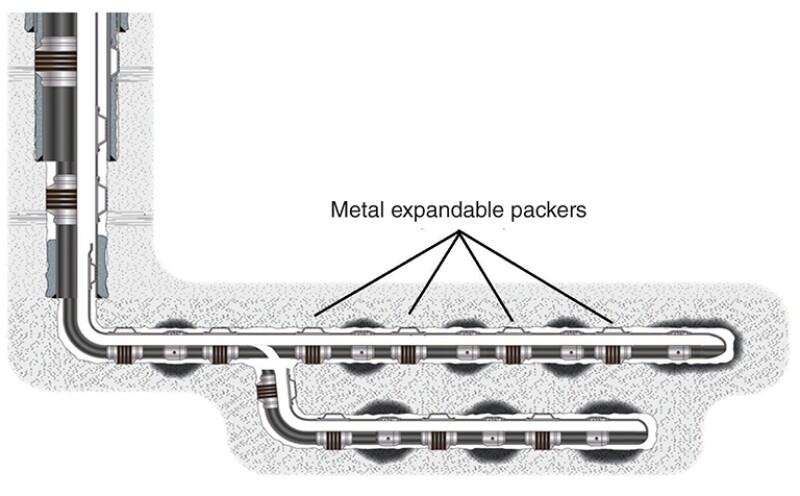 Multilateral well concept in which MEP are used for zonal isolation and well construction.