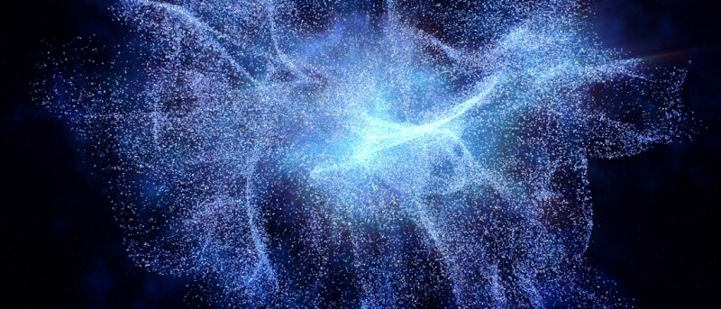 Digital nebula. Social connection metaphor