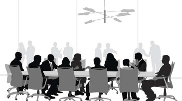 Graphic representation of a Board of Directors' meeting