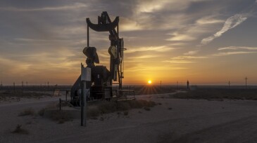 Oil Pumpjack at Eunice, New Mexico