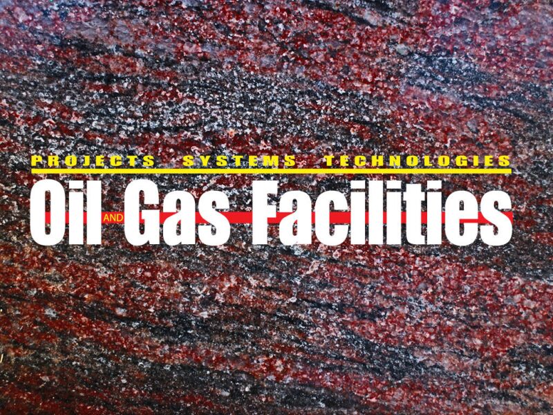 Oil and Gas Facilities logo on abstract background