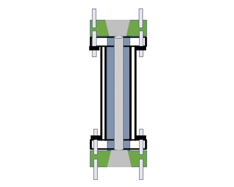 Double-sided flange riser