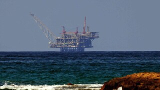 Leviathan natural gas field platform. 