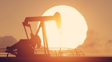 pumpjack and sunset