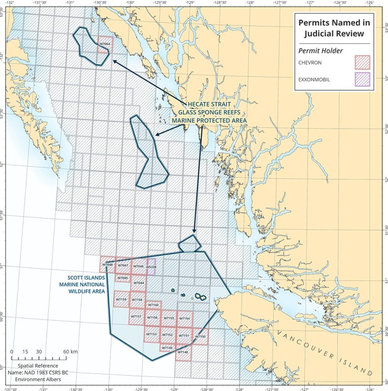 Oil and gas permits named in Judicial Review offshore British Columbia