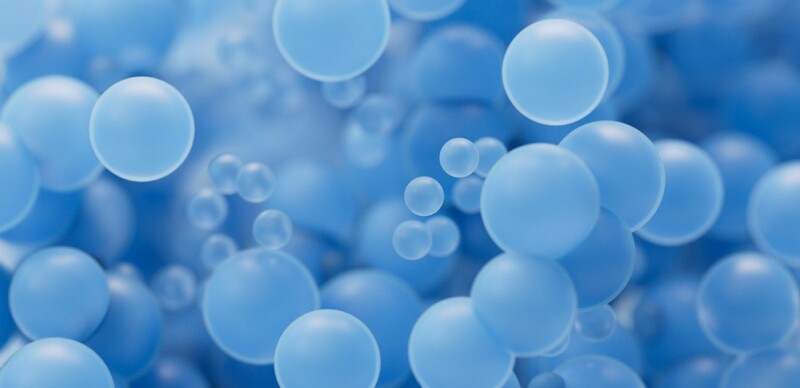 Abstract dense particles spheres background, 3d rendering.