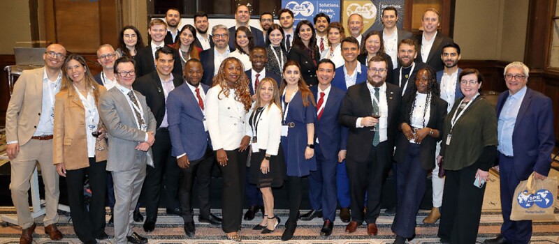 Current and former board members of SPE France joined by young professionals from SPE sections across Europe and beyond, celebrating community and collaboration.