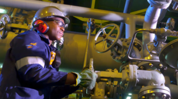 An operator at a Sasol refinery in Mpumalanga Province, South Africa.