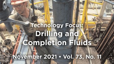 Drilling and Completion Fluids intro with overhead view of drill.