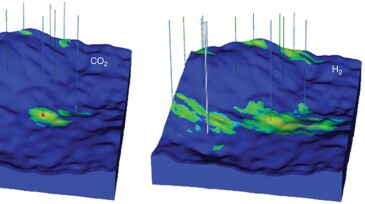 A comparison of modeled gas saturations