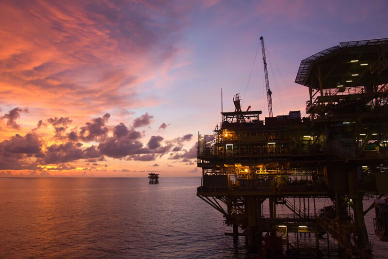 Offshore production platforms in Malaysia’s sector of the South China Sea. Source: Dreamstime.