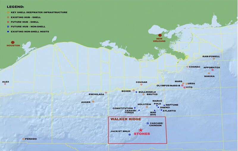 Fig. 1—Shell’s Stones field is the deepest application of subsea boosting in the world to date. Source: OTC 35857.