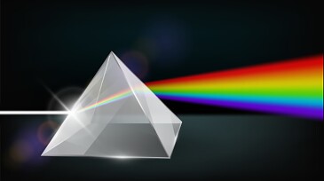 Prism with rainbow