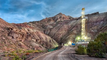 Evening shot of a Fracking Drill Rig