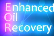 EOR mean Enhanced oil recovery. Acronym text concept background. Neon shine text. 3D render