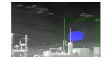 Fig. 1—Processed footage of a correct detection. Distance: 18.6 m; emission rate: 109.5 ± 2.5 scf/hr.