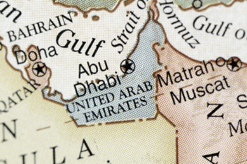 Map of Arabian gulf