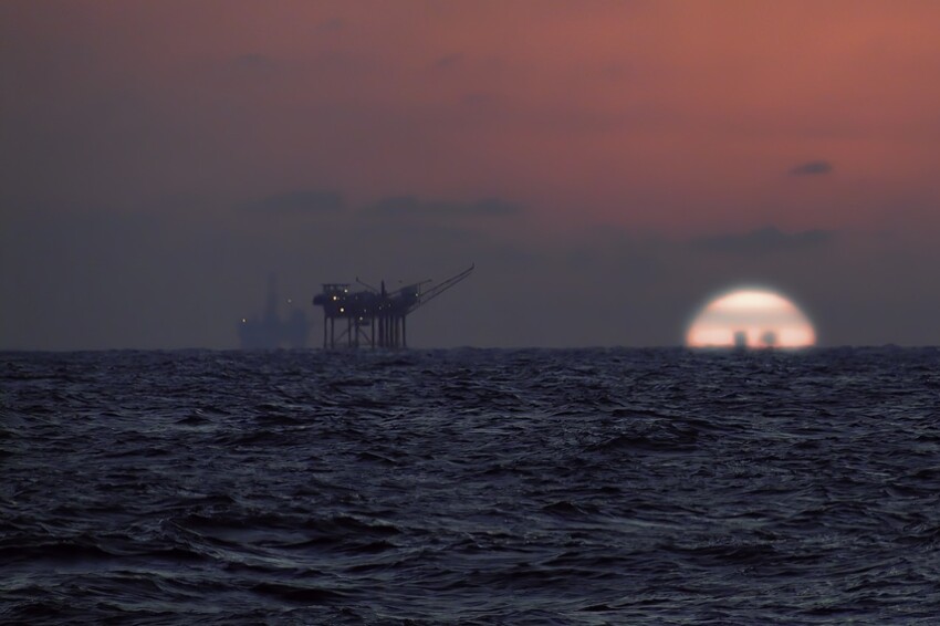 Oil Rig Sunset