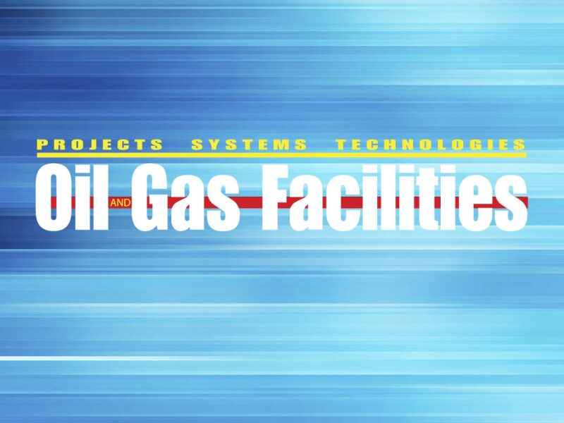 Oil and Gas Facilities logo on abstract background