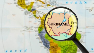 map of Republic of Suriname