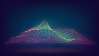 Drid with waves, abstract