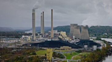 Aerial View of Coal Fired Power Station in Putnam County, WV