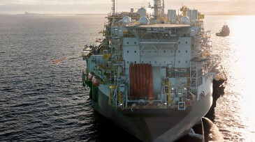 The Marechal Duque de Caxias FPSO was installed in October 2024 on the Mero field in the pre-salt Santos Basin. The unit has a capacity to produce up to 180,000 BOPD and compress up to 12 million m3/D of natural gas. Source: Petrobras.