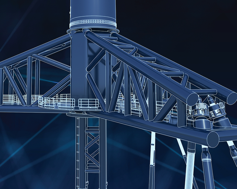 The TowerLok Wind-Tower Connector from Oil States cuts the number of required fasteners by 50%, reducing makeup time and costs.