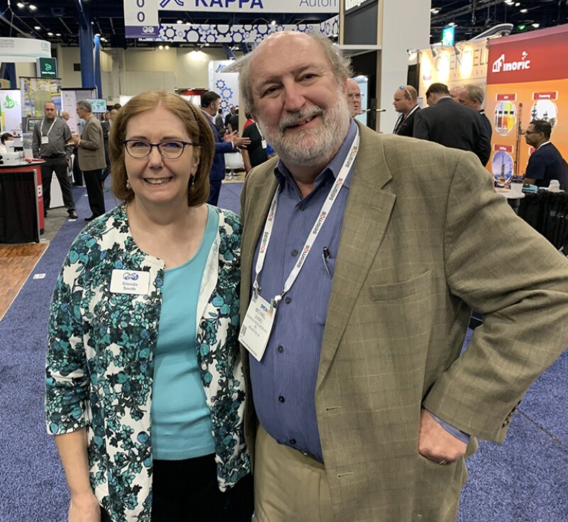 Glenda and Mike Godec of Advanced Resources International, her boss before joining API, at the 2022 SPE Annual Technical Conference and Exhibition.