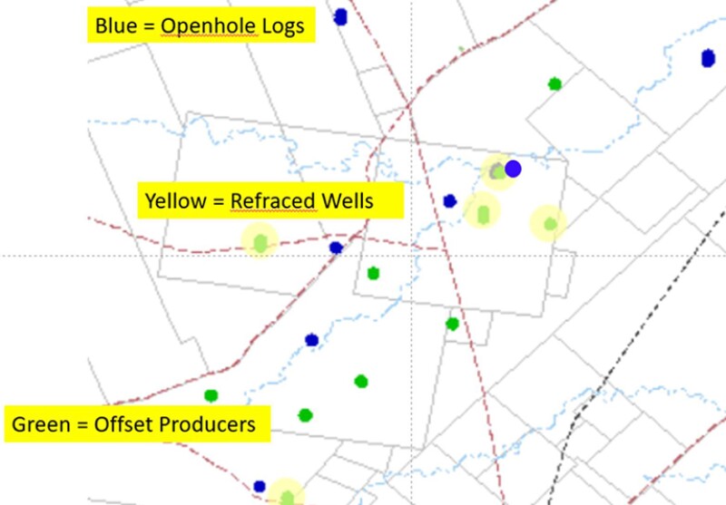 Well locations in the Eagle Ford Shale of south Texas