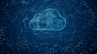 Digital Cloud Computing of Cyber Security, Digital Data Network Protection, 5g Connection Internet of Things IoT, Future Technology Network Background with Line and Dots Connect. 3d rendering