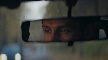 Tired car driver falls asleep