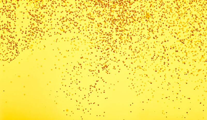 Bubbles on a yellow background