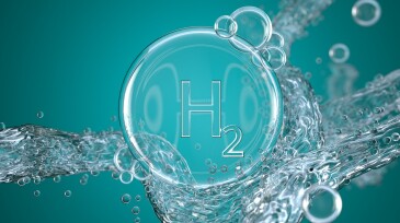 Abstract nano molecular structure. H2 hydrogen