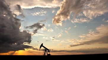 Prairie Pumpjack Silhouette